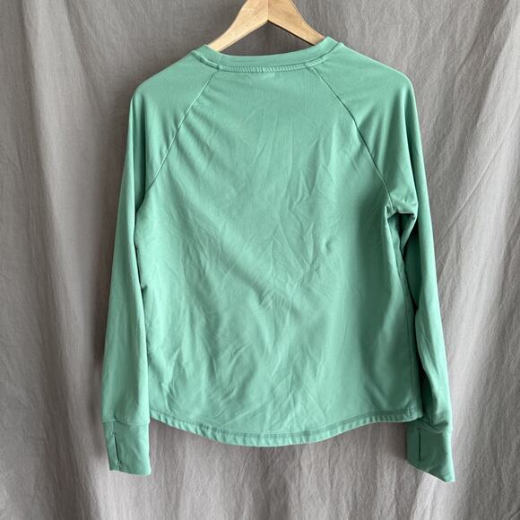 Member’s Mark Brushed Long Sleeve Tee Green Lily Crewneck Soft Fleece Size M - Picture 4 of 10